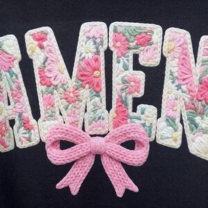 Floral Embroidered Custom Graphic Hoodie
